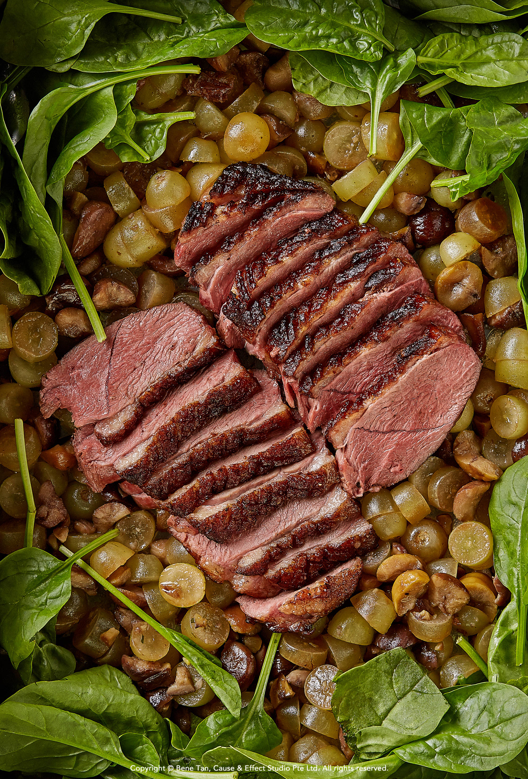 Roasted Duck with Grapes